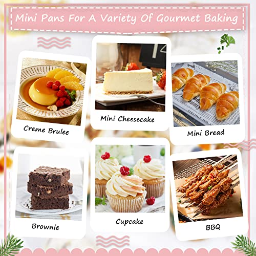 LNYZQUS Mini Cake Pans with Lids 100 Pack,Individual Foil Baking Tins,Disposable Mini Loaf Pans Small Cakes Tin Cupcake Containers for Bake Sale Wedding-White,6.8oz