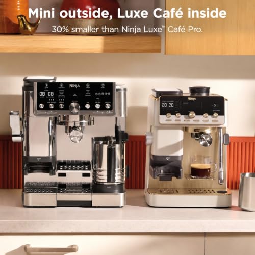 Ninja Luxe Café Mini Plus with AutoFroth, Amazon Exclusive Bone & Champagne