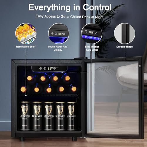 Antarctic Star Wine Cooler Beverage Refrigerator Mini Fridge 1.3 cu.ft