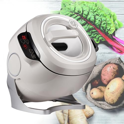 Cplsntaeam Multi-Function Stir-Fry Machine Cooker, Auto Cooking Wok Fried Rice Machine 360° Automatic Rotation, Drum Type Stir Frying Machine for Stir Frying,Stewing,Cooking