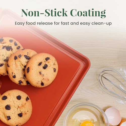 Larder & Vine 8-Piece Bakeware Set | Non-Stick Baking Set with Ceramic Finish | PFAS, PFOA, PTFE, and BPA Free Baking Essentials | Baking Sheets, Muffin Tins and Assorted Baking Pans | Cabernet