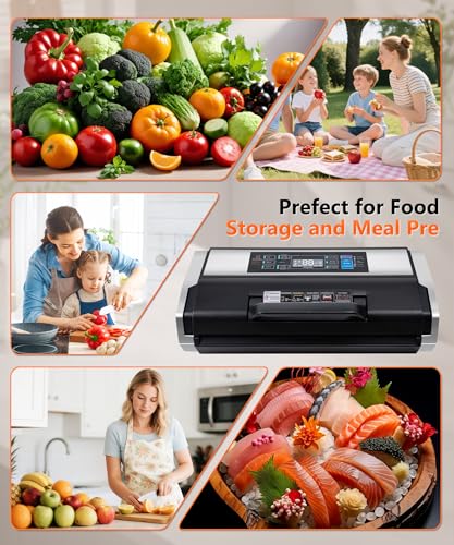 95KPa Vacuum Sealer Machine Commercial Vac Sealer - 10in1 Sys w/Double Heat Seal