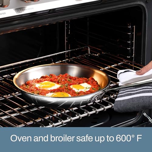 All-Clad D3® Stainless Steel 10 inch Frying Pan- Made in the USA- The Original Bonded Professional Cookware- Oven Safe & Induction Compatible