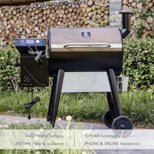 Z GRILLS 2026 Upgrade 8-in-1 Electric Wood Pellet Grill & Smoker with PID V3.0 Controller, LCD, 697 Sq In,Meat Probes, Easy Hopper Clean-out & Grill Cover