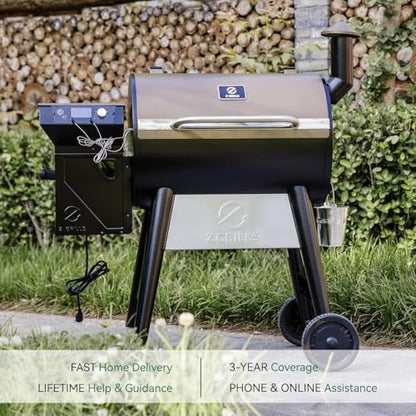 Z GRILLS 2026 Upgrade 8-in-1 Electric Wood Pellet Grill & Smoker with PID V3.0 Controller, LCD, 697 Sq In,Meat Probes, Easy Hopper Clean-out & Grill Cover