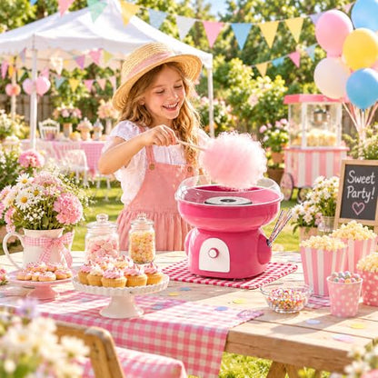 Cotton Candy Machine for Home & Kids, Mini Countertop Cotton Candy Maker