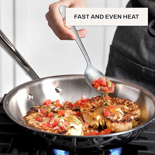 All-Clad D3 Stainless Steel 2 Piece Cookware Set- Made in USA- Includes 8" Frying Pan and 1 Qt Saucepan - Professional Grade -Oven Safe & Induction Compatible
