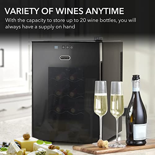 Whynter Wine Cooler, 20 Bottle, Thermoelectric Mirror Glass Door, WC-201TD