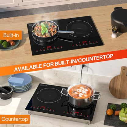 Empava Flex Induction Cooktop 2 Burner, Horz. Countertop/Drop-in, Plug in