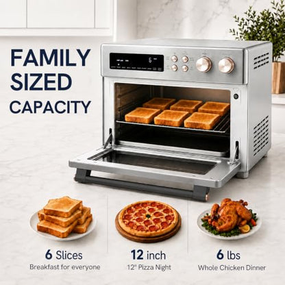 VAL CUCINA 26.3 QT Infrared Air Fryer Toaster Oven Combo, 10-in-1