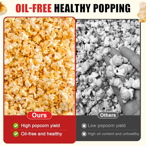 Air Popper Popcorn Maker, 1200W Electric Hot Air Popcorn Popper, 12 Cups