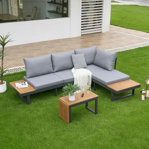 homary 4-Seater Outdoor Conversation Set for Gardens, Decks, and Backyards