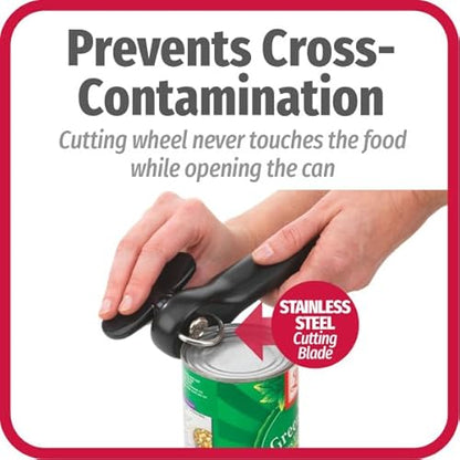 Good Cook Can Opener, Safe Cut Manual Can Opener, no Sharp Can Edges, Black