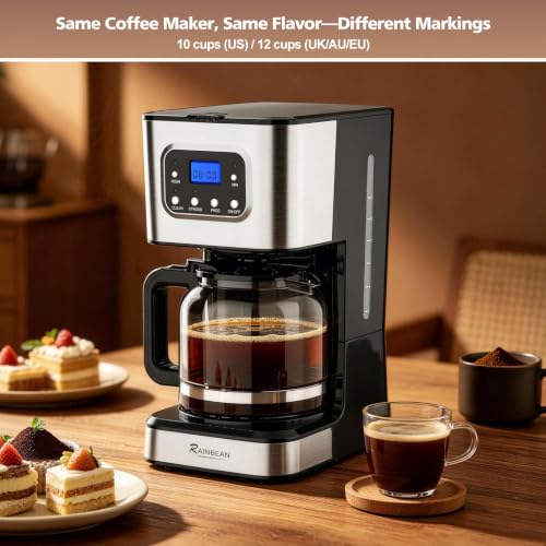 10-Cup Programmable Coffee Maker,Drip Coffee Machine for Home and Office