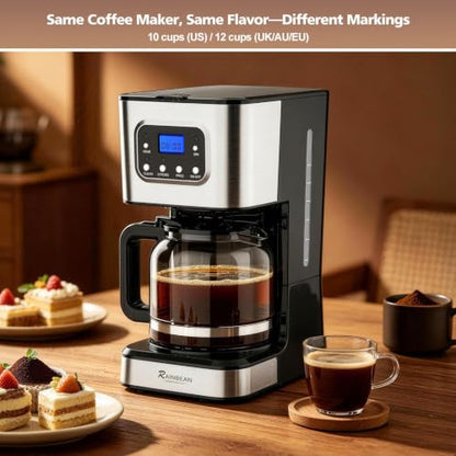 10-Cup Programmable Coffee Maker,Drip Coffee Machine for Home and Office