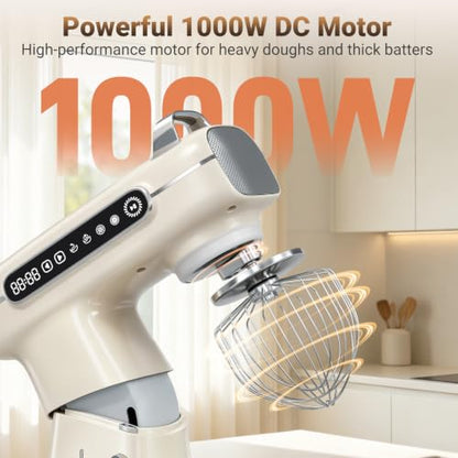 ZACME 8.5QT Commercial Stand Mixer 1000W with Aluminum Die Casting Meets the Standard of NSF/ANSI 8-2023, 11 Speeds Electric Stand Mixer, Tilt-Head Dough Mixer with Bowl, Dough Hook, Whisk and Beater