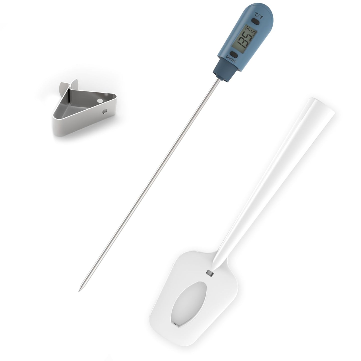 Efeng Candy Thermometer Spatula for Digital Cooking with Pot Clip – Silicon Spatula with Meat Thermometer, Instant Read Thermometer for Candy,Chocolate,Grill Meat Cooking