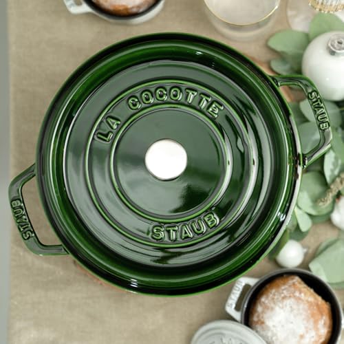 Staub Cast Iron Cocotte Made in France, 4-qt, Basil