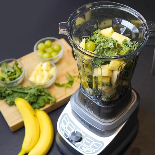 COZII Professional Blenders for Kitchen, 2000W Smoothies Countertop Blender for Ice Crushing/Frozen Drink/Nut Milk, Smoothie Blender with 64oz Pitcher & 21oz To-go Cup, Dishwasher Safe, Dark Grey