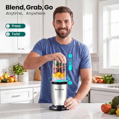 Smoothie Blender Grinder Combo, Countertop Blender Smoothies and Shakes