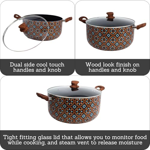 IMUSA 10Qt Talavera Dutch Oven w/Blk
