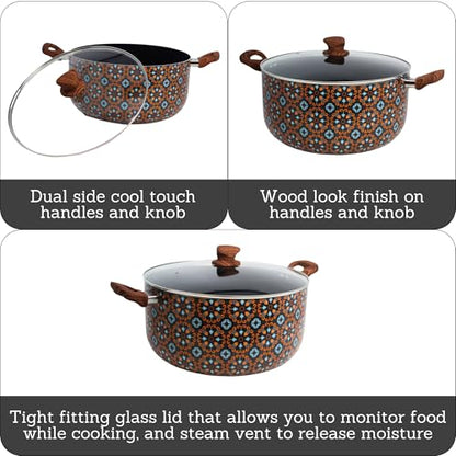 IMUSA 10Qt Talavera Dutch Oven w/Blk