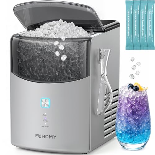 Euhomy Countertop Nugget Ice Maker, 35lbs Daily Sonic Crushed Ice Machine