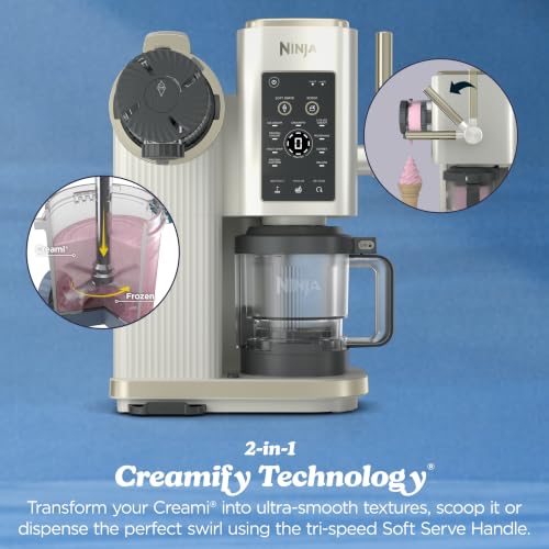 Ninja Creami Scoop&Swirl Ice Cream Maker Amazon Exclusive Bone & Champagne