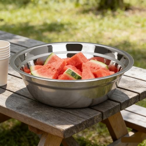 Parlynies Stainless Steel Mixing Bowls for Kitchen, 4 Pack 9.45" Metal Mixing Bowls Set, Nesting Bowls for Baking Serving Cooking Food Prep Storage
