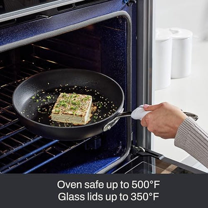 All-Clad HA1 Expert Hard Anodized Nonstick Griddle Pan For Stovetop 11x11 Inch Square Pan, Oven-Safe Up to 500°F, Professional Cookware, Dishwasher-Friendly, Pancake Pan, Cookware, Black