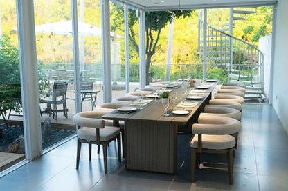 PURPLE LEAF Italian Patio Dining Set 15 Pieces with Cushion, Seamless Table