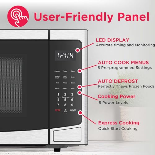 FRIGIDAIRE Microwave Oven, Inverter Technology, Multi Function, Programmable, 1.1 Cu Ft 1000-Watt