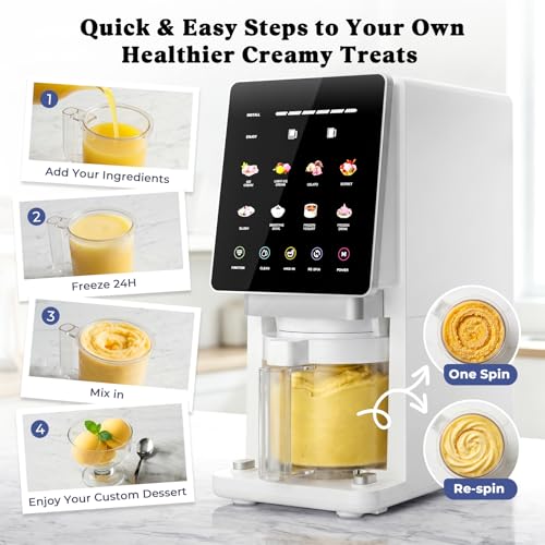 Ice Cream Maker Machine, 11-in-1 Frozen Dessert Machine with 3 Pints