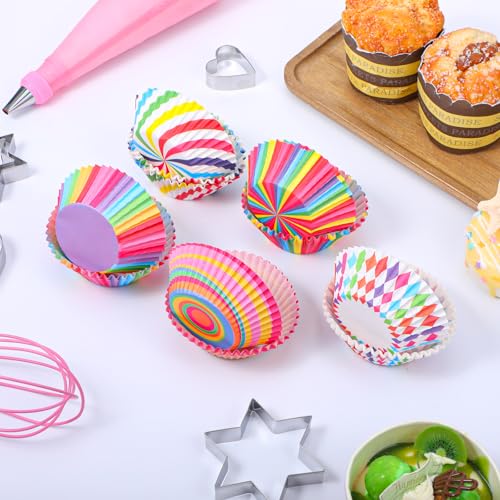Ckhoid 255 Pcs Cake Decorating Supplies with Cake Turntable, Icing Piping Tips, Pastry Piping Bag, Spatulas, Cookie Molds. Cake Plates and Baking Supplies Decorating Tools