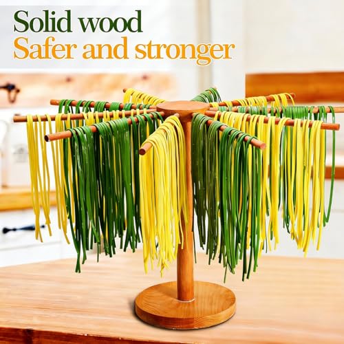 Professional 13 PCS Pasta Making Tools Set,Including Stainless Steel Adjustable Rolling Pin, Pasta Drying Rack, Ravioli Mold Cutter, Pasta Maker Kit for Homemade Fettuccine, Lasagna, Gnocchi, Dumpling