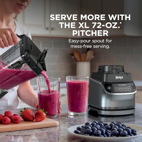 Ninja UltraCrush Professional Kitchen System | 1500W, 72oz Full-Size Blender, 8-Cup Food Processor & 18 oz To-Go Cup | Total Crushing Technology, Smoothies, Ice Crush, Chopping | Silver | BP401 (2026)