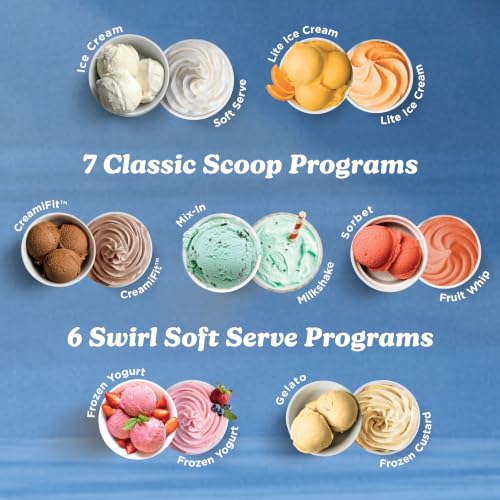 Ninja Creami Scoop & Swirl 13-in-1 Ice Cream and Soft Serve Maker, NC701BL