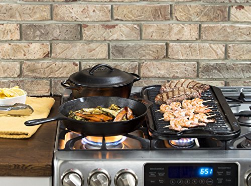Lodge Cast Iron Dutch Oven 2 Quart - Loop Handle Cooking Vessel - Even Heat Retention - Oven-Safe, Versatile Pot