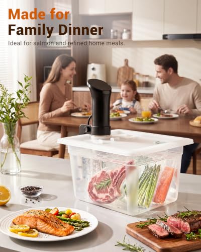 EVERIE 12QT Sous Vide Container BPA-Free with Reinforced Hinged Lid