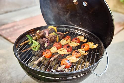 Weber Smokey Joe 14" Charcoal Grill – Portable Compact Charcoal BBQ Kettle with Tuck‑N‑Carry® Lid Lock & Durable Porcelain‑Enameled Finish for Outdoor Cooking