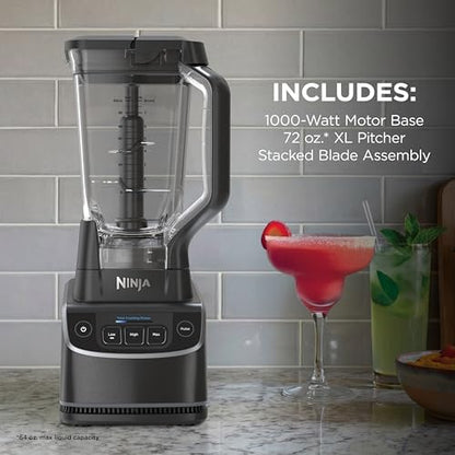 Ninja UltraCrush Professional Blender | 1000W Power, XL 72-oz.* Pitcher | Total Crushing Technology | 3 Manual Speeds for Smoothies, Sauces & More | Full-Size Countertop | Black | BP201 (2026)