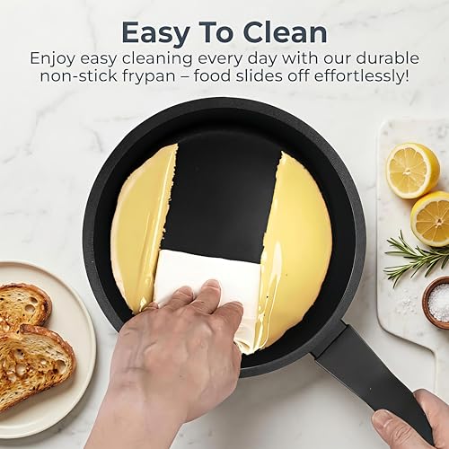 Legacy Culinaryware Nonstick Sauce Pan with Lid,2QT small pot, PFOA Free,Kitchen Pots Induction Pot,Cream