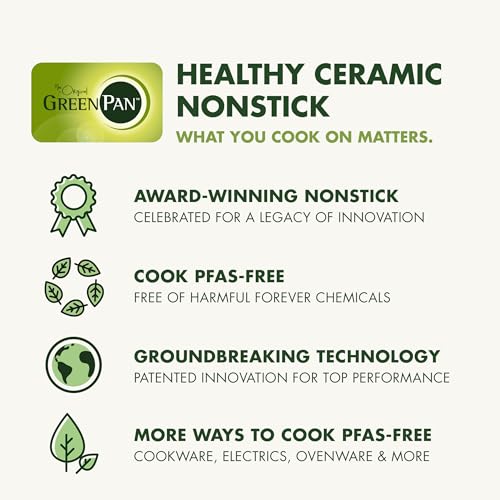 GreenPan 17 Piece Nonstick Swift Cookware Set, Ceramic PFAS-Free Pots & Pans with Lids, Dishwasher & Oven/Broiler Safe to 600F, Kitchen Cooking Set, Sauce, Saute, Stock, Griddle, Frying Pans, Gray