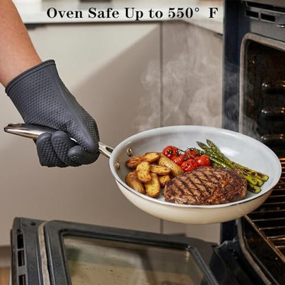 Cookersway Cookware Ceramic Nonstick Frying Pans: 3Pieces Non Stick Skillet 8 9.5 11 Inches - Healthy Egg Fry Pans - Free of PTFE,PFOA,PFAS