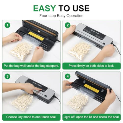 VACLER Vacuum Sealer Machine for Food, Automatic Compact with Bag Cutter