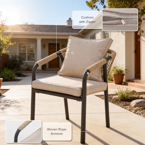 SUNSITT 9 Piece Outdoor Patio Dining Set w/63-105" Expandable Table