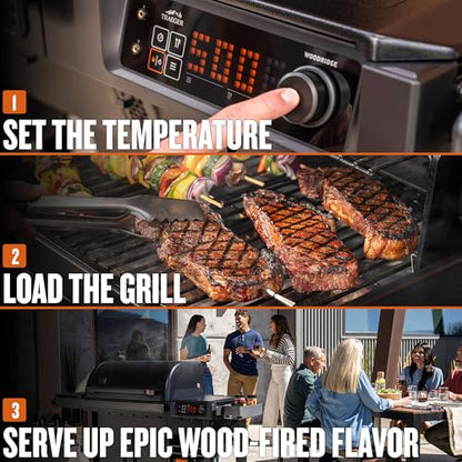 Traeger Grills Woodridge Electric Wood Pellet Grill and Smoker, Wi-Fi Temperature Control up to 500 Degrees, 860 Sq. In. Cooking Capacity, 6-in-1 for Outdoor Grilling, Smoking, and BBQ, TFB86MLH