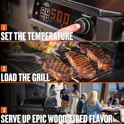 Traeger Grills Woodridge Pro Plus Electric Wood Pellet Grill and Smoker, 970 Sq. In., Folding Side Shelf, WiFIRE Technology, Super Smoke Mode, Outdoor Pellet Smoker Grill with Cabinet, TFC97JLK
