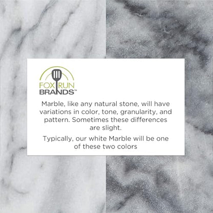 Fox Run Marble Pastry Board, White, 12" x 16"