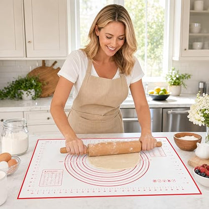 Extra Large 31.5'' x 24" Silicone Baking Mat for Rolling Dough & Pastry – Non-Stick, Heat-Resistant Kitchen Counter Protector – Dishwasher Safe, Easy Clean (XXL-31.5'' X 24'')